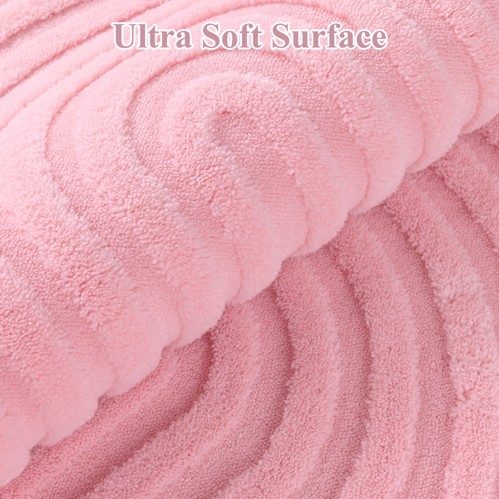 5' x 7' Geometric Pink Area Rug Washable, Durable Non-Slip Indoor Carpet with Soft High-Low Pile, Fluffy Floor Rugs for Living Room, Bedroom, Home Office Décor