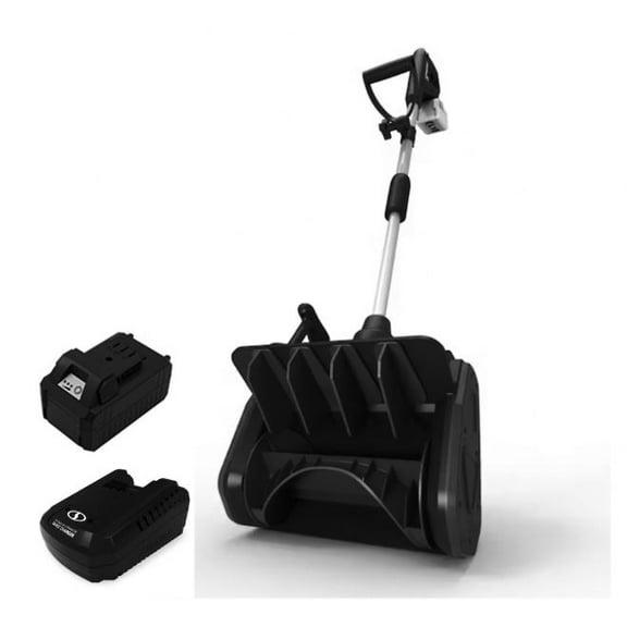Restored Snow Joe 24V-SS13.5-XR-BLK | Cordless Battery Snow Shovel Kit | 13.5 in. 24 Volt W/ 5.0-Ah Battery & Charger | Directional Control (Refurbished)