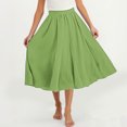 thumbnail image 4 of ZunFeo Linen Skirts for Women Flowy Summer High Waisted Midi A-line Boho Skirts for Beach Vacation, 4 of 9