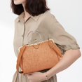 thumbnail image 2 of HMSHA Women Embossing Leather Handbag Multiple Collocations Tote Bag Kiss Lock Messenger Bag Hardware Handle Purse, 2 of 7