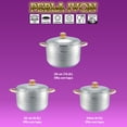 thumbnail image 2 of Batería De Cocina Perla Ivon 6 pz Acero inoxidable Perla CO-PI6, 2 of 2