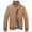 Khaki, variant on CharmCyan Men Lightweight Stand Collar Casual Jacket Windproof Bomber Jacket with Zipper Closure and Plaid Lining for Daily Wear Black L