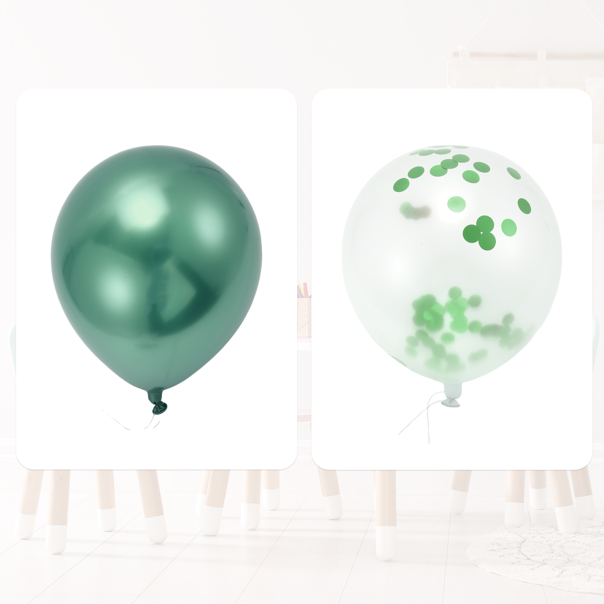 Unique Bargains 16Pcs Latex Party Wedding Graduation Anniversary Decoration Green