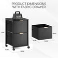 thumbnail image 6 of Ktaxon 2-Drawer File Cabinet Vertical Filing Cabinet for Letter A4-Sized Files Easy to Assemble, Modern Style Fluted Design, 6 of 12