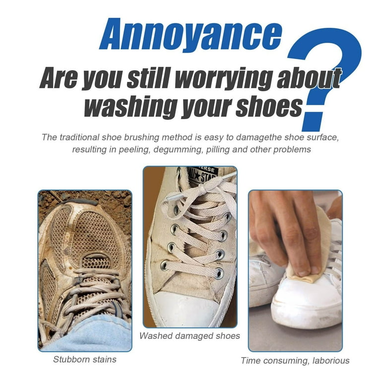 Shoe Cleaner +White Shoe Polish,No Washing,Shoe Cleaning Kit