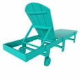 thumbnail image 4 of Laguna Adirondack Poly Reclining Chaise Lounge With Wheels, Turquoise, 4 of 11