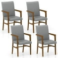 thumbnail image 1 of Costway Mid-Century Modern Dining Chairs Set of 4 Upholstered Accent Chairs Armchairs, 1 of 9