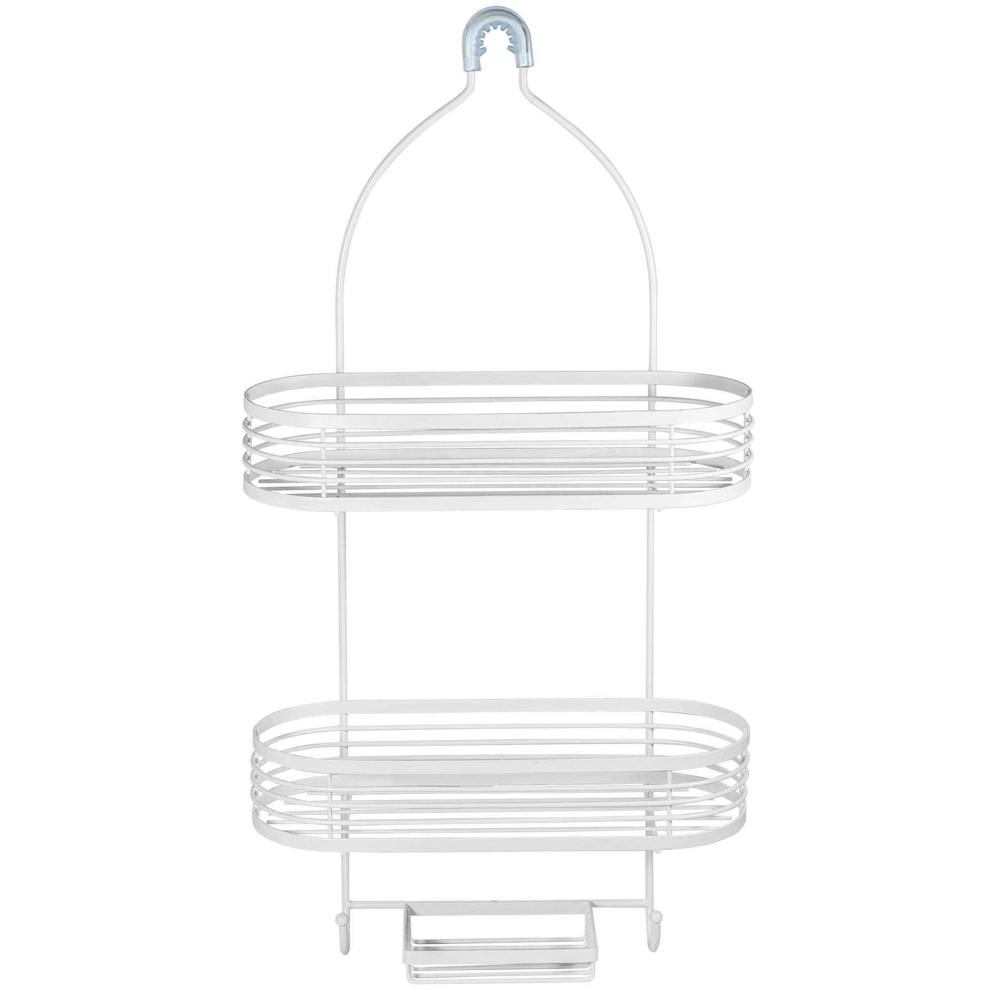 Acento 3-Tier Hanging Shower Caddy with Suction Cups, Non-Slip Neck, Bathroom Organizer, Matte White