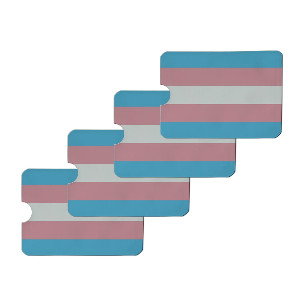 Transgender Trans Pride Flag Original Blue Pink White Credit Card Rfid  Blocker Holder Protector Wallet Purse Sleeves Set Of 4 - Walmart.com