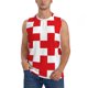thumbnail image 1 of Fotbe Red Cross 1 Men's Camiseta sin Mangas Estampada para Hombres, Playera Casual para Gimnasio, Entrenamiento, Playa-X-Large, 1 of 7