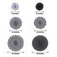thumbnail image 3 of Efavormart Set of 6 Black/White Paper Fan Decorations Paper Pinwheels Wall Hanging Decorations Kit - 8" | 12" | 16", 3 of 11