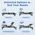 thumbnail image 4 of Aukfa Queen Adjustable Bed Frame, Electric Bed Base with Head & Foot Incline, Wireless Remote with Memory, Zero Clearance, Zero Gravity, Black, 4 of 9