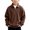 Brown, variant on Long Sleeve Golf Sweatshirts for Boys Lapel Quarter Zip Trendy Lightweight Pullover Tops 3-14 Years