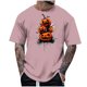 thumbnail image 1 of Blusas y camisas de manga corta y cuello redondo para hombre. Blusas/camisetas de manga corta con cuello redondo y estampado de Halloween para hombre. Blusa para hombre., 1 of 4