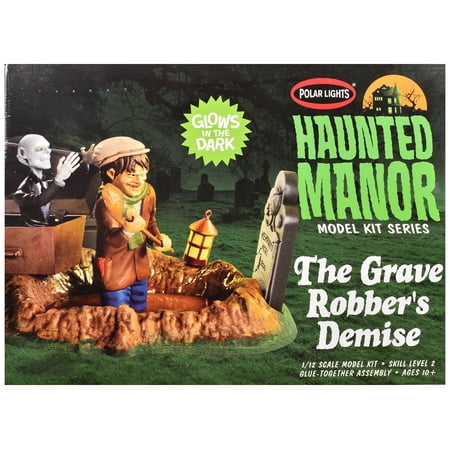 Skill 2 Model Kit Haunted Manor "The Grave Robbers Demise" Diorama Set 1/12 Scale Model by Polar Lights