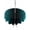 Teal Green Black, variant on Outdoor Table Cloth with Umbrella Hole and Zipper, Teal Black Ombre Waterproof Round Tablecloth 54 Inch, Gradient Contemporary Abstract Art Washable Table Cover for Outside Party Patio Picnic