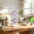 thumbnail image 6 of USB Desk Fan Tower Fan Portable Oscillating Fan, Rotation Dual Head Circulation Fan with 5 Speed Adjustable Quiet Motor, Rechargeable Type-C Table Fan for Bedroom Dorm Room Office Desktop Home, C, 6 of 9
