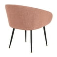 thumbnail image 6 of LEEJAY Modern Pink Accent Chair, Upholstered Vanity Chair with Metal Legs for Bedroom Living Room, 6 of 6