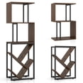 thumbnail image 1 of Gymax 6-Tier Bookshelf Industrial S-Shaped Geometric Bookcase w/ Open Display Shelves, 1 of 9