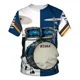 thumbnail image 1 of Camiseta De Manga Corta Estampada De Guitarra De Arte 3d, 1 of 7