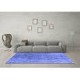 thumbnail image 3 of Ahgly Company Indoor Square Oriental Blue Industrial Area Rugs, 6' Square, 3 of 4