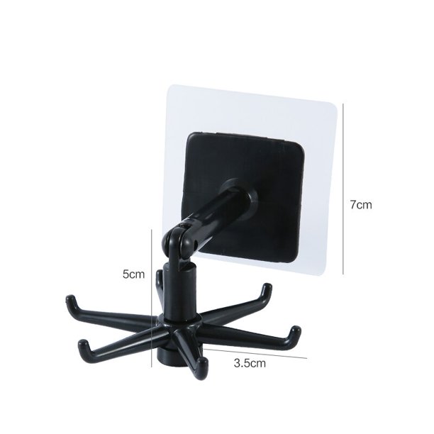 Gancho plegable giratorio de 360 grados, ganchos multiusos sin perforaciones ABS, gancho de cocina, gancho de utilidad impermeable para el baño y el hogar