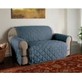 thumbnail image 4 of Innovative Textile Solutions 1-Piece Microfiber Solid Ultimate XL Sofa Furniture Cover Slipcover, Slate Blue, 4 of 7