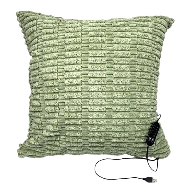 USB Heated Pillow Cover - 5 Gear Adjustable Temperature Control with Timer, Soft Electric Body Warmer, 17.7x17.7 Inches, USB Powered for Office Home Travel