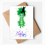 Text Soccer Football Sports Welcome Back Greeting Cards Envelopes Blank