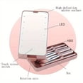 thumbnail image 2 of MesaSe Portable Makeup Brush Set - Travel Makeup Brushes & Tools with Rotating Mirror  Touch Control LED Lights  Compact Storage Case  Perfect for Daily Use and Travel  Stylish Design  Id, 2 of 6