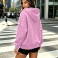 thumbnail image 5 of AnuYalue Women's Zip Up Hoodies Loose Fit Long Sleeve Sweatshirts Pockets Drawstring Track Jackets Trendy Hoodie, 5 of 6