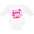 thumbnail image 3 of Inktastic My Aunty Loves Me with Hearts and Kiss Boys or Girls Long Sleeve Baby Bodysuit, 3 of 5