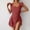 Red, variant on One Piece Swimsuits for Women With Skirt 2025 Spring Fashion Conservative Solid Color Skirt Style Split Joint Swimsuit Set