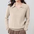 thumbnail image 4 of HongQid Women’s Wool Blend Collared Fall Pullover Sweaters Business Casual Outfits, 4 of 9