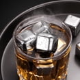 thumbnail image 4 of Stainless Steel Reusable Ice Cubes Whiskey Rocks - 1.0" Cooling Cube Set of 6, 4 of 7
