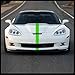 thumbnail image 3 of Sticker Connection | Racing Stripes | Hood Rally Vinyl Race Stripes | (4"x72", Lime Green), 3 of 4