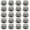Silver Tone, variant on 20 Pcs Spring Cord Locks Plastic End Fastener Double Holes Clip Rope Toggle Stoppers Sliders, Clear