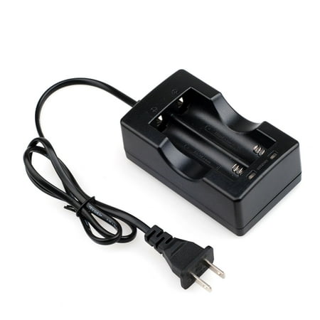 18650 4.2V Rechargeable Li-Ion Dual Battery Charger - AC 110-240V US Plug Travel Battery Power