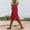 Red, variant on BUIGTTKLOP Cotton Linen Shorts for Women Drawstring High Waisted Knee Length Pants Side Split Summer Beach Shorts with Pockets