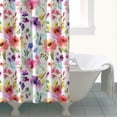 thumbnail image 4 of Pioneer Flower Floral Print Pattern Shower Curtain 72"x72" ,Bathroom Decorative Shower Curtains Set with 12 Hooks,Modern Waterproof Washable Shower Curtain, 4 of 6