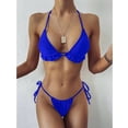 thumbnail image 1 of WREESH Women Two Piece Solid Color Sets Plus Size Beachwear Swimsuit Bikini, 1 of 9
