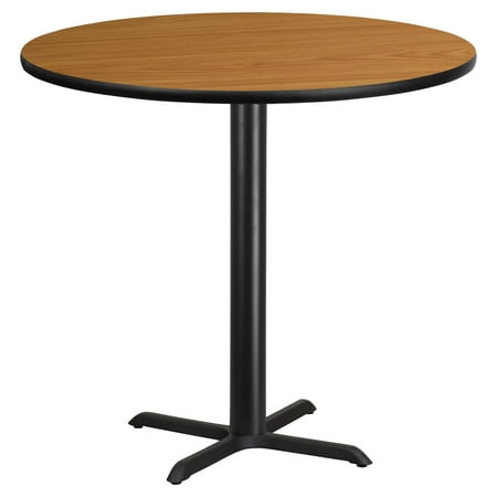 42 Wood Table Top Flash Furniture 42'' Round Laminate Table Top with 33'' x 33'' Bar Height Table Base, Multiple Colors ()