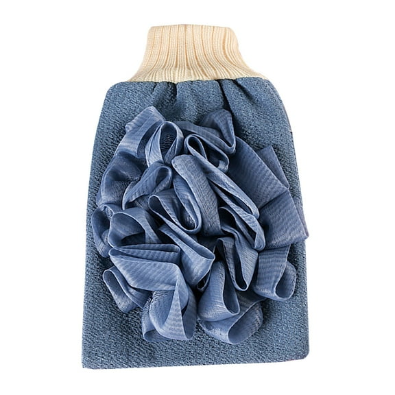 Double-Sided Bath Scrubbing Mitt Gloves for Adults & Exfoliating & Massaging Bath Towel Soft Bristles & Textured Side Hygienic-Dry Bathing Accessory for Shower & Travel
