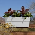 thumbnail image 5 of Bloem Finley Deck Rail Rectangle Planter: 24" - Casper White - Matte Finish, Fits Rail Sizes 3"-6", 100% Recycled Plastic Box, For Indoor and Outdoor Use, Gardening, 7.5 Gallon Capacity, 5 of 6