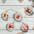 thumbnail image 2 of Northlight Norman Rockwell Paintings Glass Christmas Disc Lights - 5.75' Clear Wire - 5ct, 2 of 3