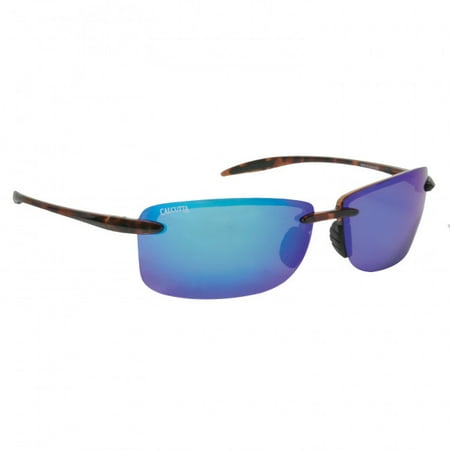 Calcutta Fishing Biscayne Tortoise Frame Blue Mirror Lens Polarized