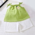 thumbnail image 4 of Conjunto Corto Casual para las Niñas Camisola sin Mangas con Pantalones Elásticos de Cintura Cómodo de Dos Piezas, 4 of 6