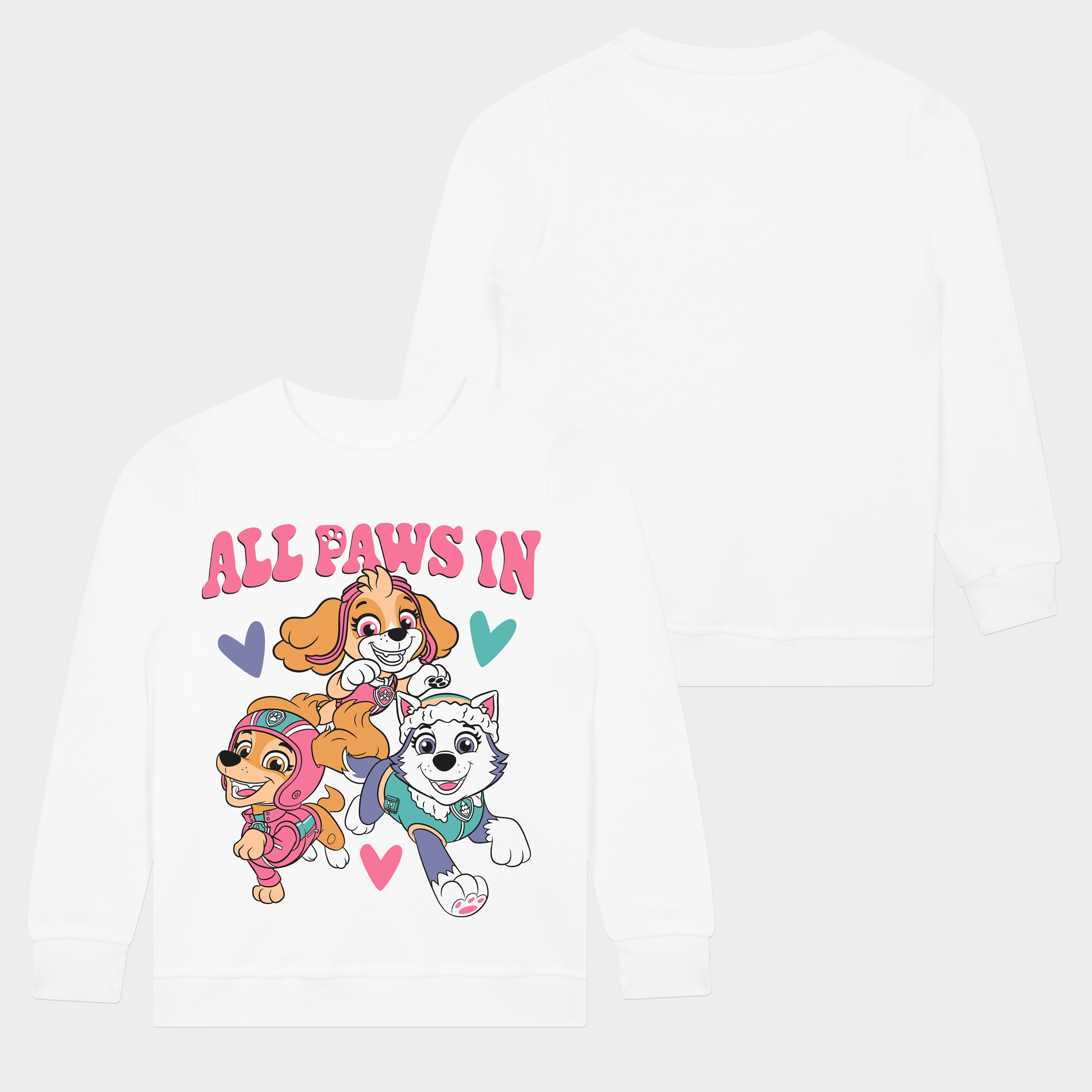 United Labels – Maglione Bimba Paw Patrol Pawsome, Rosa, Maniche Lunghe, 100% Cotone