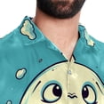 thumbnail image 5 of Tiny teeth Men's Short Sleeve Hawaiian Shirt, Casual Printed Button Down Beach Tops for Summer, Spread Collar Mens Shirts Unisex, 5 of 6
