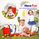 thumbnail image 3 of Túnel de juegos para niños pequeños, tienda de campaña emergente para gatear a través del túnel, bebé ER Rojo Verde, 3 of 5